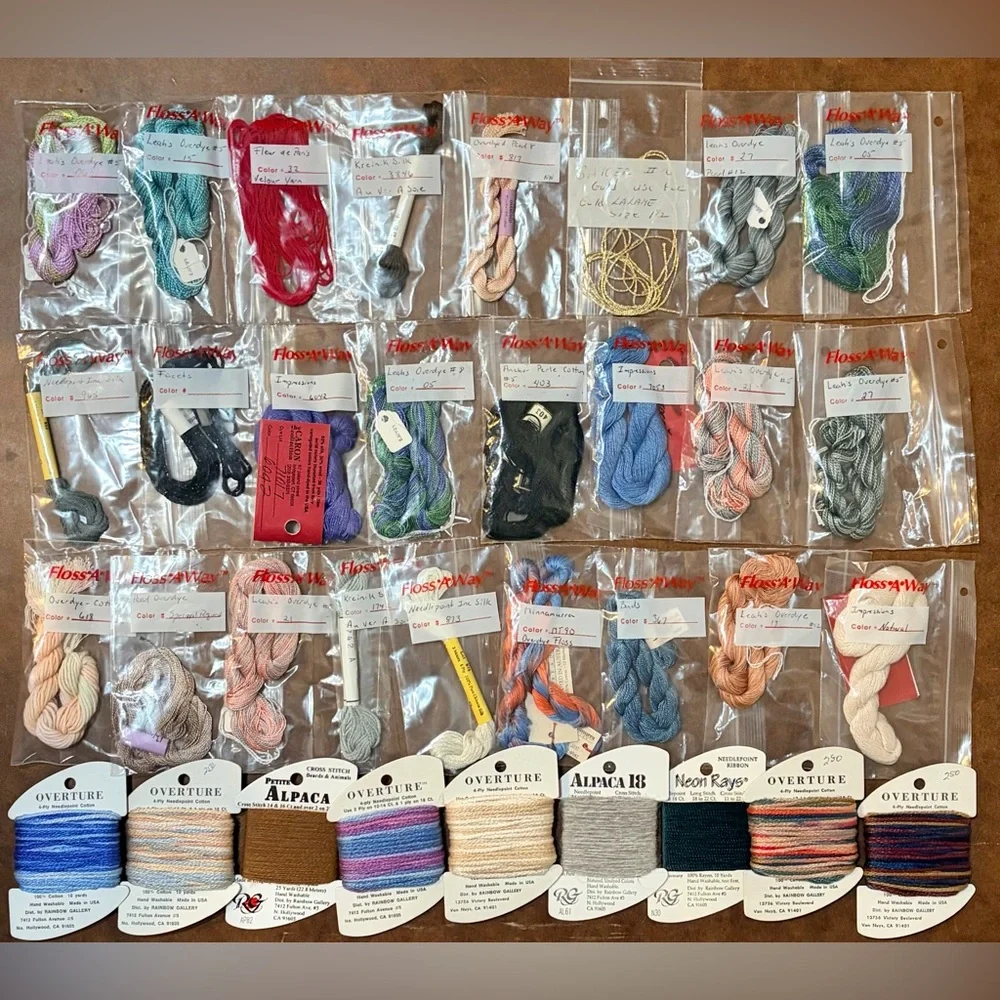 150- Assorted Embroidery Floss and Yarn Collection - Picture 1 of 15